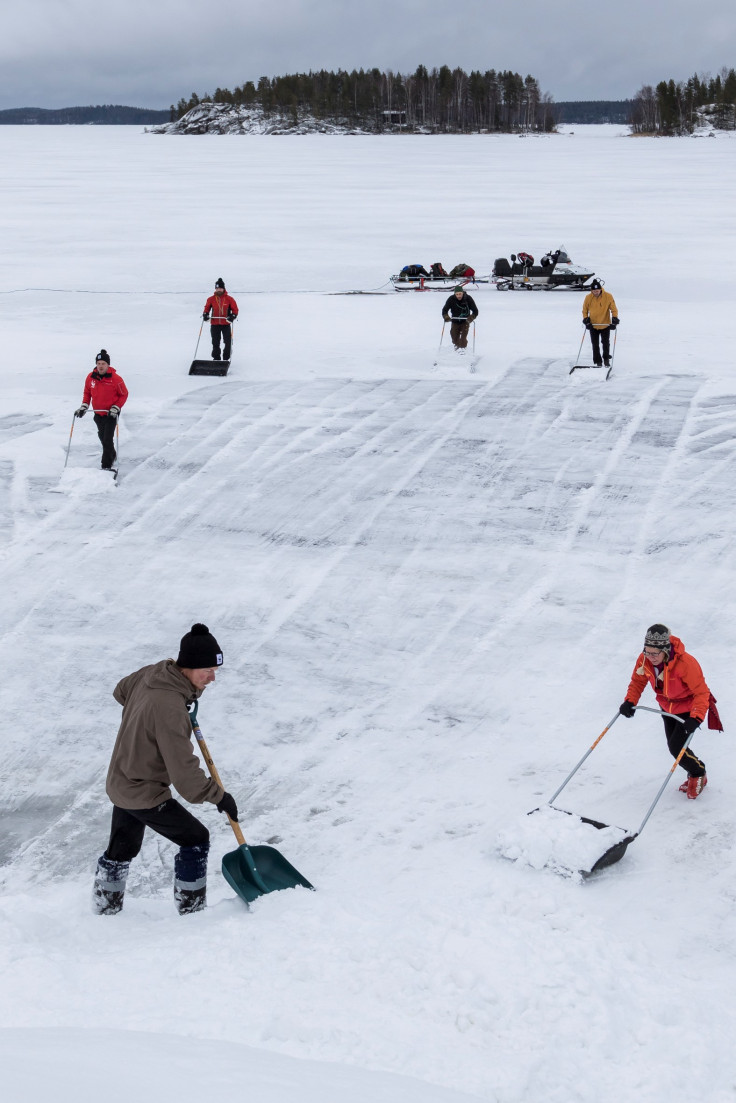 Shovelling snow