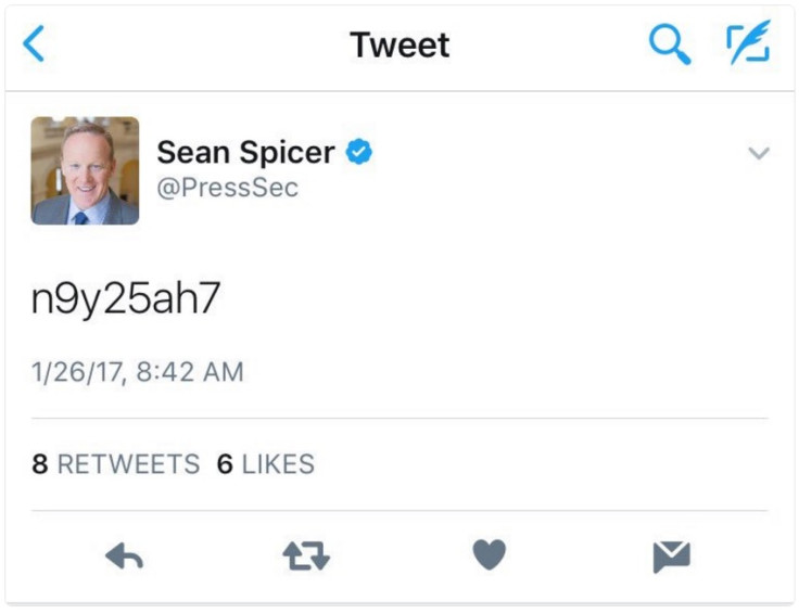Sean Spicer tweet mystery