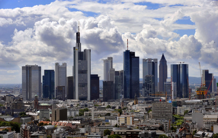 Clouds hang over Frankfurt's banking district