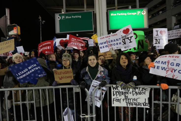 Donald Trump airport protesters