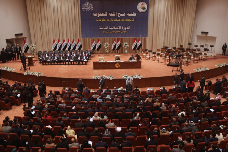 Members of the Iraqi parliament gather to vote 