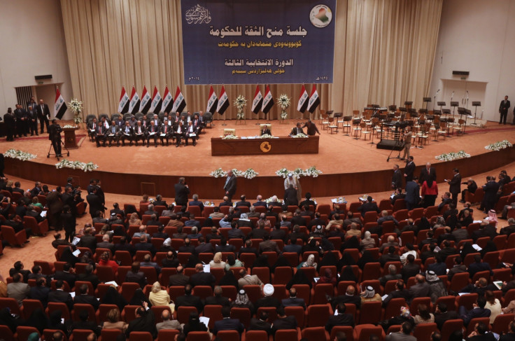 Members of the Iraqi parliament gather to vote 