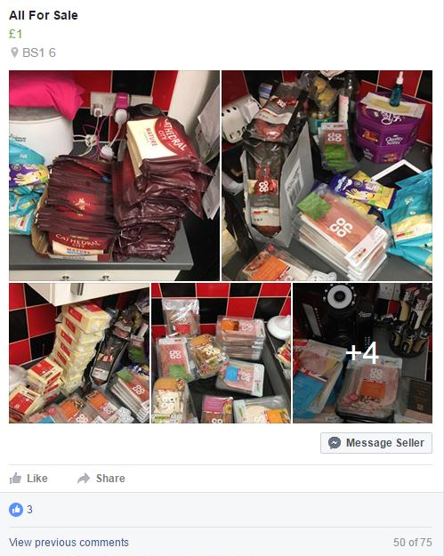 Stolen cheese sold Facebook