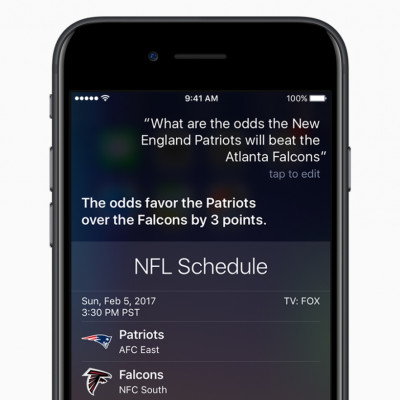 Apple Siri Super Bowl stats