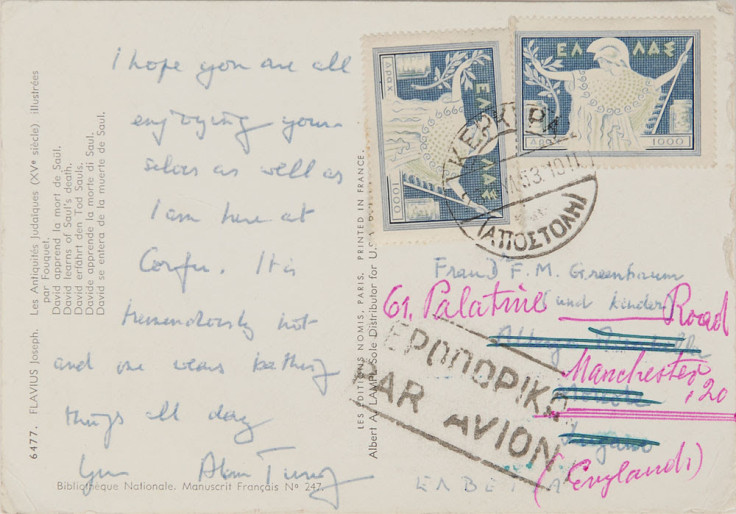 Alan Turing postcard