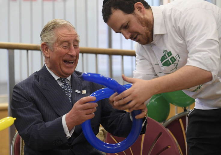 Prince Charles discovers balloons