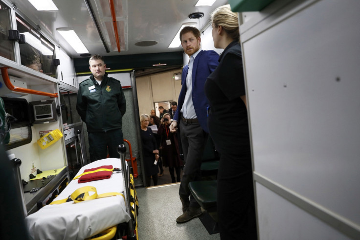 Prince Harry sees inside an Ambulance