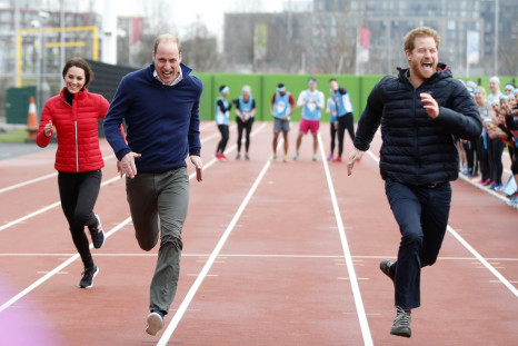 William, Kate and Harry run race