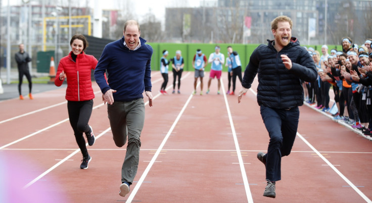 William, Kate and Harry run race