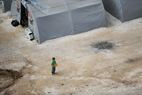 Child refugee in a Turkish refugee camp