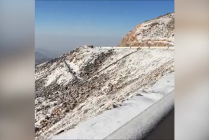 Rare snowfall blankets the UAE’s tallest peak