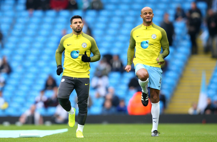 Sergio Aguero and Vincent Kompany