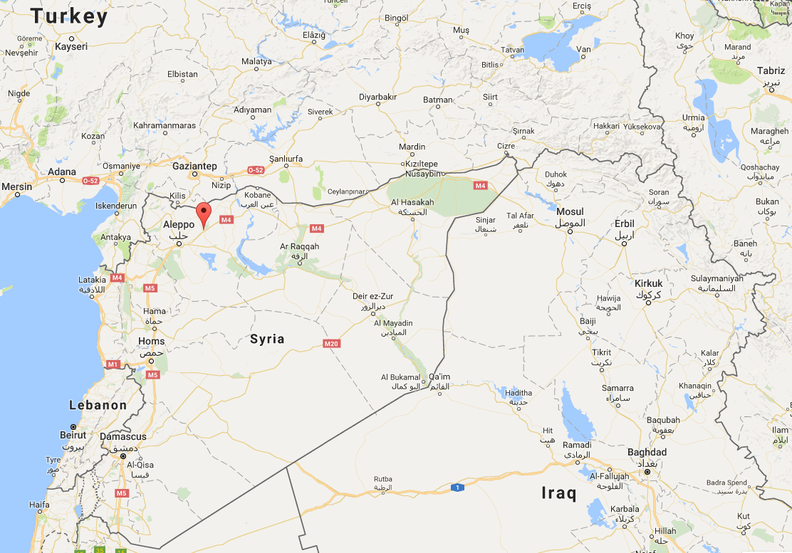 map of Syria al-Bab