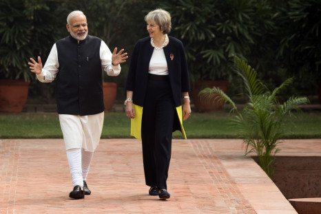 Theresa May and Narendra Modi
