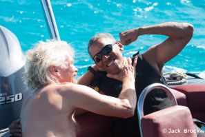 Barack Obama takes on Richard Branson in kiteboarding vs foil boarding challenge