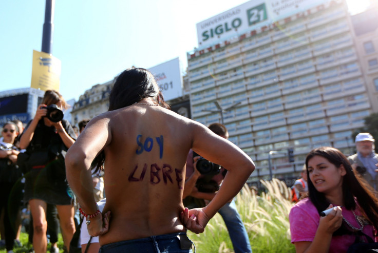 Argentina topless protest
