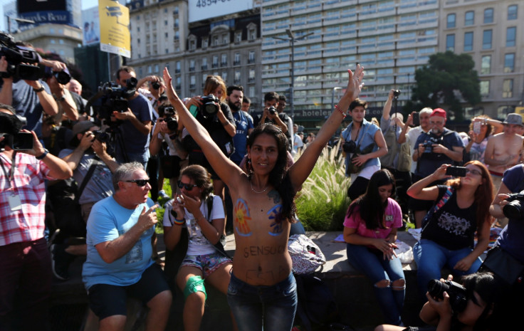 Argentina topless protest