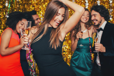 Beautiful woman dancing at a party