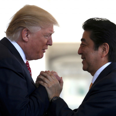 Japanese Prime Minister Abe US President Trump 