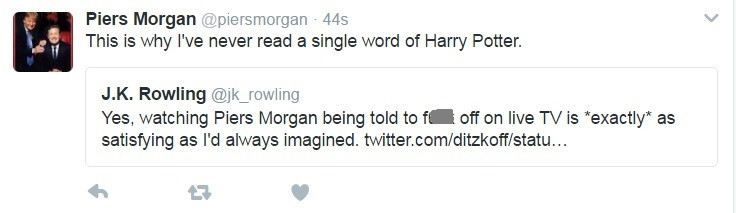 Piers Morgan JK Rowling Twitter spat