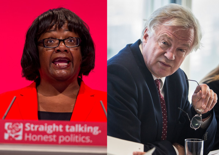 Dianne Abbott and David Davis