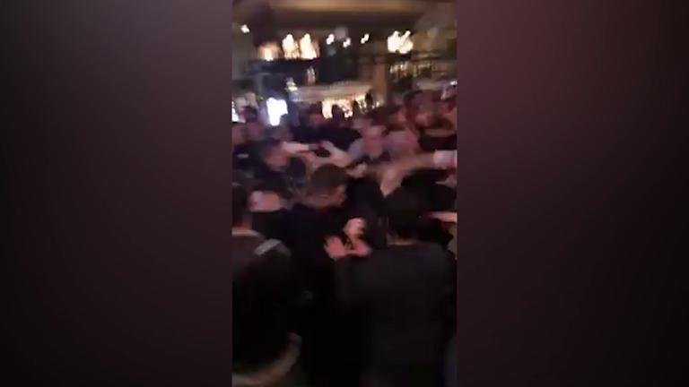 Huge pub brawl at a Wetherspoons in Trowbridge
