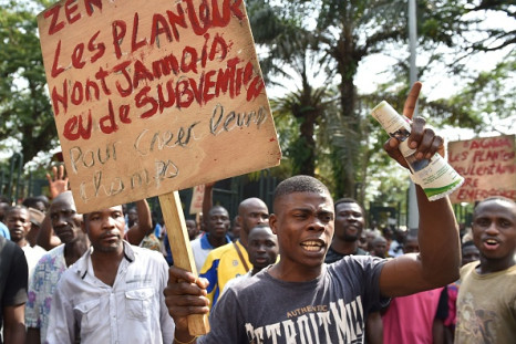 Cocoa farmers protests in Ivory Coast 