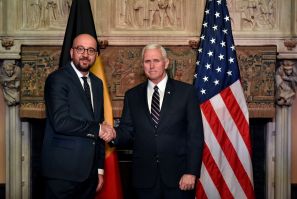 Charles Michel, Mike Pence