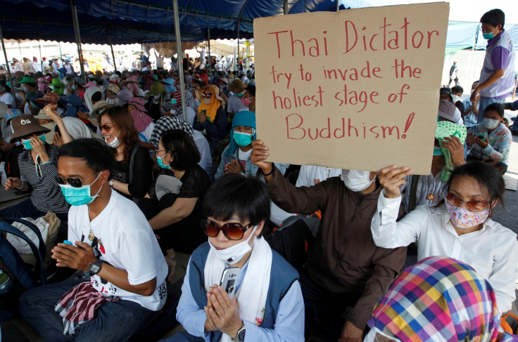Thai temple protest