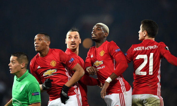 Anthony Martial, Paul Pogba and Zlatan Ibrahimovic