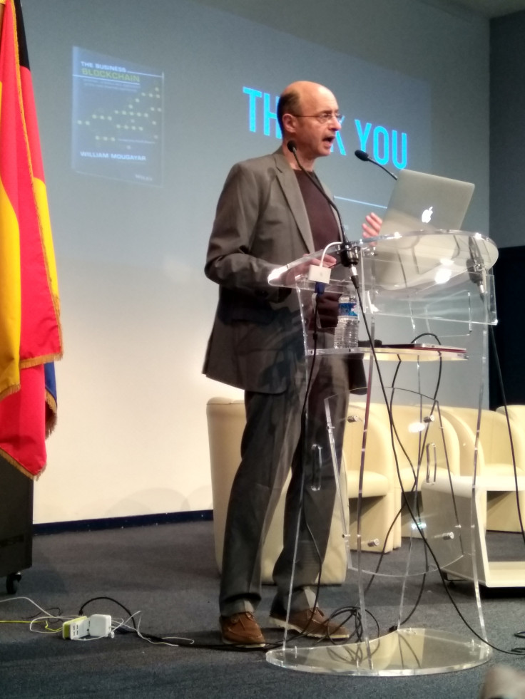 William Mougayar onstage at EDCON, Paris