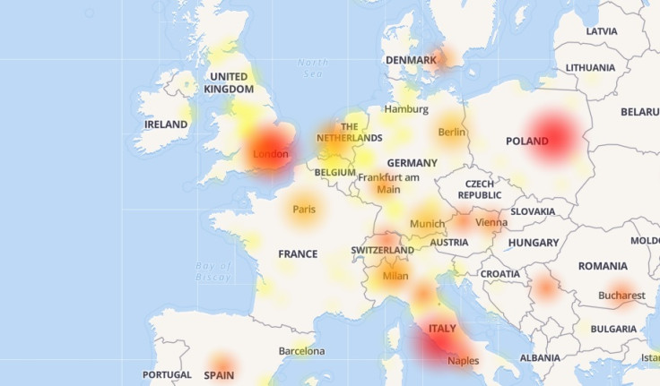 Facebook outage map