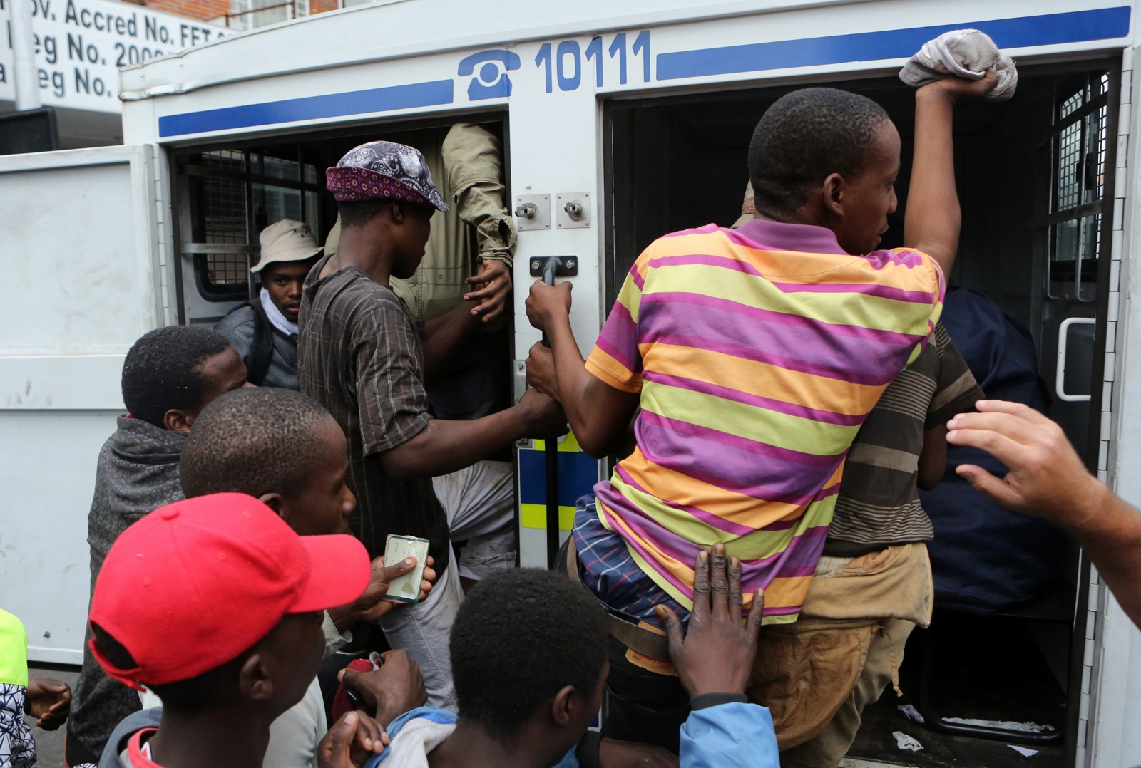 Photos of violent antiimmigrant protests in Pretoria, South Africa