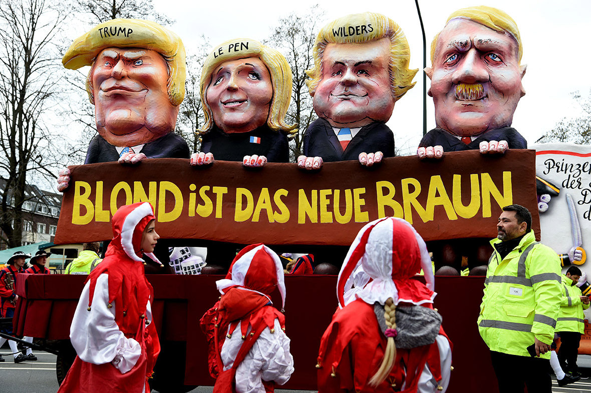 Effigies of Trump, Brexit and Europe's farright parade through Germany