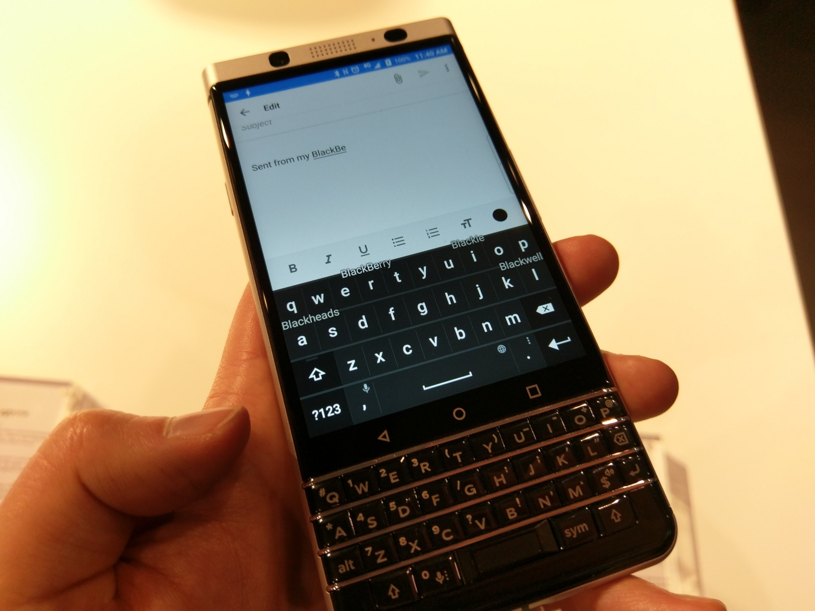 BlackBerry KeyOne preview Handson with the keyboardtoting comeback