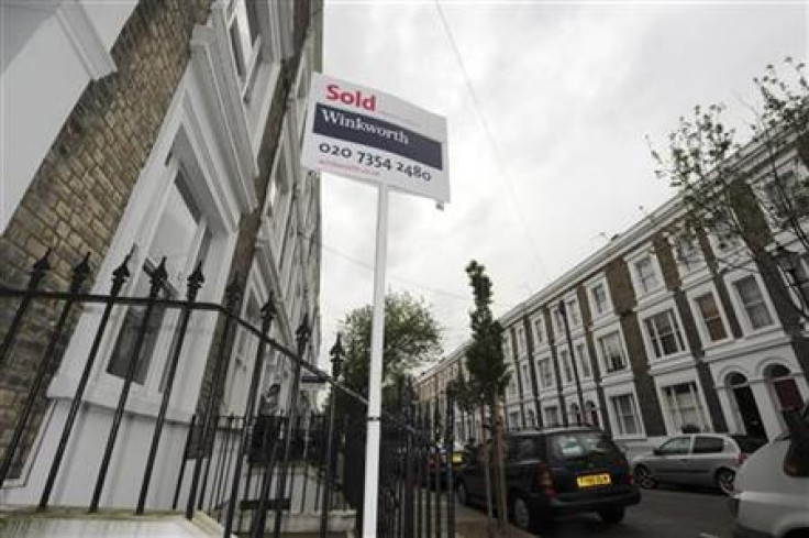 Houses are seen in Islington, north London