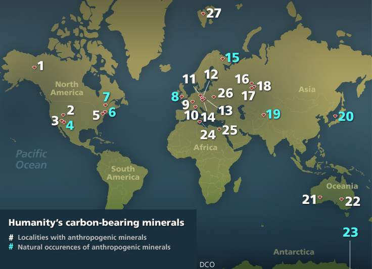 Anthropocene mineral map