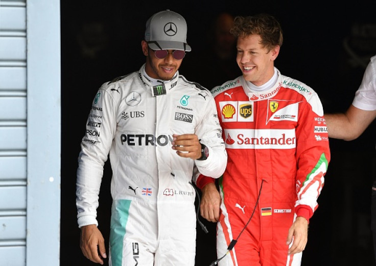 Sebastian Vettel and Lewis Hamilton 