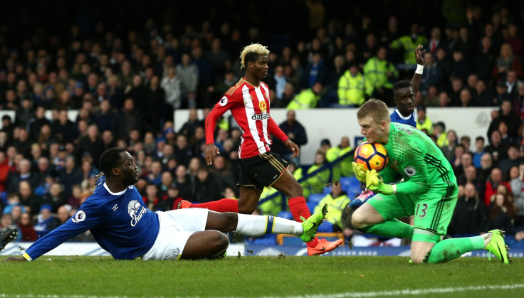 Romelu Lukaku and Jordan Pickford