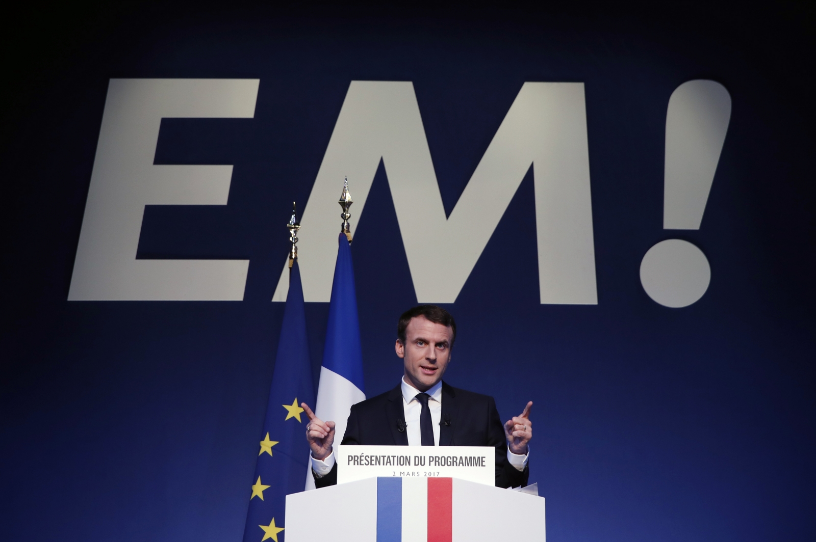 French Presidential Front Runner Emmanuel Macron Talks Tough On ...