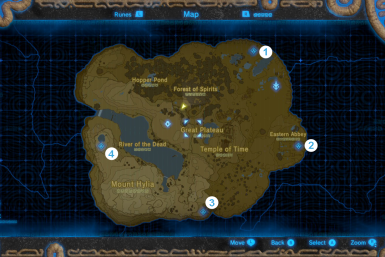 Zelda Great Plateau Map