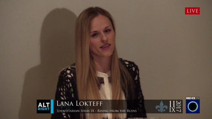Lana Lokteff addresses the Stockholm conference 