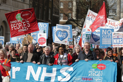 NHS March in London on 4 March 2017