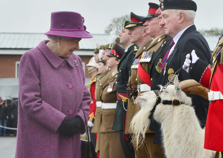 The Queen and a goat