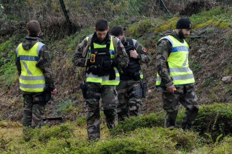 French Gendarmes take part in search operations looking for the Troadec family, missing since February 16, 