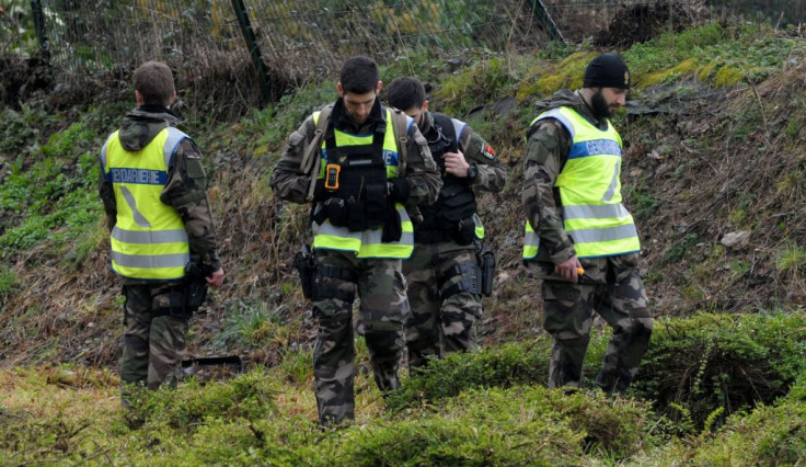 French Gendarmes take part in search operations looking for the Troadec family, missing since February 16, 