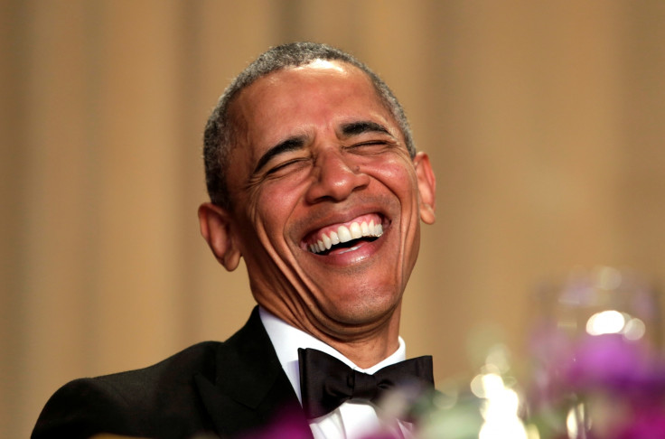 Barack Obama laughing