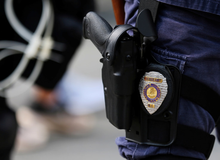 Badge and gun of North Carolina police