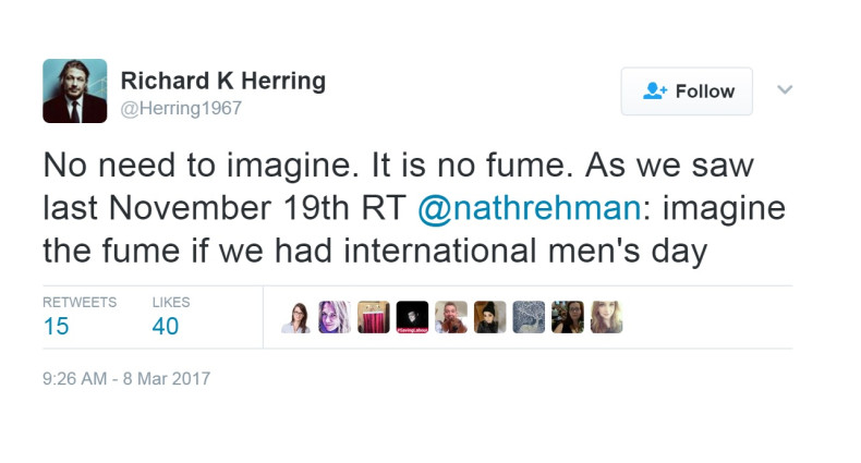 Richard Herring tweet