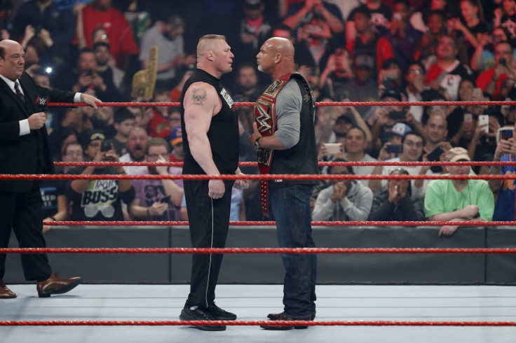 WWE RAW Goldberg Brock Lesnar